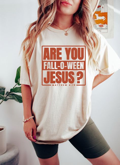 Falloween Jesus Sweater, Are You Fall-O-Ween Jesus Sweatshirt, Halloween Jesus Shirt, Matthew Bible Tee !!How To Order 1-) Please, Check and Review all Photos. 2-) Select Your Product Type and Color. 3-) Select Your Product Size. 4-) Click ADD TO CART and You can go back to add more product color and text color or You can complete the checkout process. 5-) After You added your note, Please Click "Proceed to Check Out" ❤ Washing Instructions: For best results, wash inside out and lay flat to dry. Jesus Sweater, Matthew Bible, Fall O, Jesus Sweatshirts, Jesus Shirt, Sweatshirt Halloween, Fashion Group, Jesus Shirts, Style Mistakes