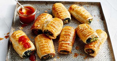 Vegetarian sausage rolls that will even have meat lovers reaching for seconds. Healthy Sausage Rolls, Vegetarian Sausage Rolls, Ideas For Brunch, Homemade Sausage Rolls, Sausage Rolls Recipe, Vegetarian Sausages, Spinach And Ricotta, Ricotta Recipes, Brunch Casserole