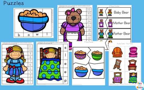 goldilocks and the three bears activities for kindergarten Number Identification Activities, Three Bears Activities, Goldilocks And The 3 Bears, Fairytale Lessons, Bears Preschool, Fairy Tales Preschool, Character Activities, Fairy Tale Activities, Fairy Tales Unit