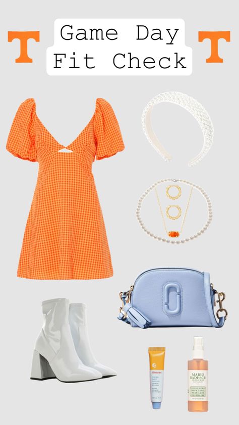 #gameday #fitcheck #outfitinspo #tennessee #govols Ut Knoxville Outfits, Ut Gameday Outfit Tennessee, Tennessee Football Outfits, Utk Gameday Outfit, Tennessee Vols Game Day Outfits, University Of Tennessee Gameday Outfit, Tennessee Game Day Outfit, Clemson Gameday Outfit, Rodeo Queen Outfits