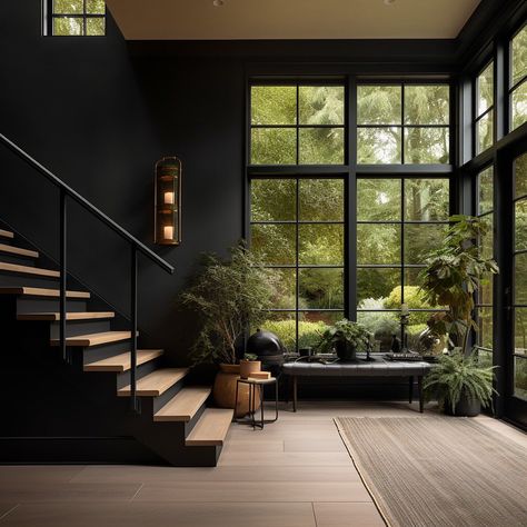 Dark, light or dark?? 😆🤭🫣 Choose your entryway: 1, 2 or 3? ✨✨✨ By: @craft.mansions . . #sellingsunset #billionairehomes… | Instagram Black Modern House, Dark Modern House, Modern Black House, Black Interiors, Journal Black, Estate Interior, Dark Modern, Dark House, Design Journal