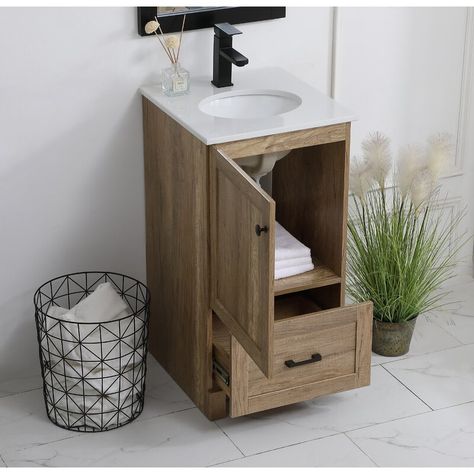 Small Sink Vanity Ideas, Sink Vanity Ideas, Small Sink Vanity, Light Wood Bathroom Vanity, Wood Hardware, Farmhouse Vanity, Ceramic Undermount Sink, Traditional Vanity, Bathroom Necessities