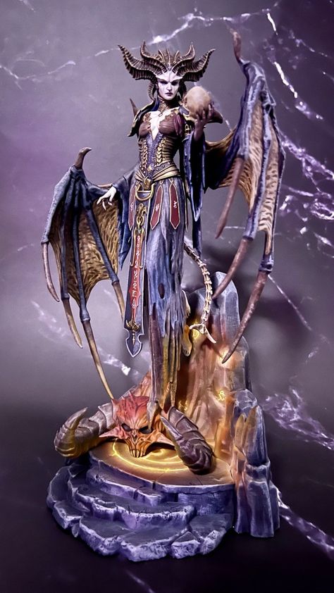 Necromancer Diablo, Diablo Fanart, Lilith Diablo Iv, Diablo Lilith, Lilith Statue, Lilith Cosplay, Lilith Diablo, Goddess Lilith, Heart Sculpture