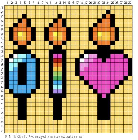 Birthday Perler Bead Patterns, Happy Birthday Pixel Art, Perler Birthday, Birthday Pixel Art, Candle Patterns, Art Birthday Cake, Hama Art, Candle Drawing, Candle Pattern