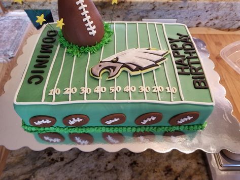 Philadelphia Eagles Cake Ideas, Eagles Birthday Party Ideas, Philadelphia Eagles Birthday Party Ideas, Eagles Birthday Party, Eagles Birthday Cake, Eagles Football Cake, Philadelphia Eagles Cake, Eagles Party, Superbowl Cake