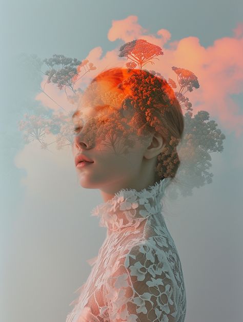 Step into a world of ethereal enchantment with this captivating fusion of fashion and fantasy. The delicate lace gown and vibrant orange sky create a mesmerizing dreamscape that will ignite your imagination. 

#fashioneditorial #conceptualphotography #etherealbeauty #natureinspired #dreamscape 

Credits: ipalenari99 Dreamscapes Photography, Lace Editorial, Ethereal Portrait, Headpiece Art, Floral Portrait, Fantasy Photography, Orange Sky, Conceptual Photography, Pressed Flower Art