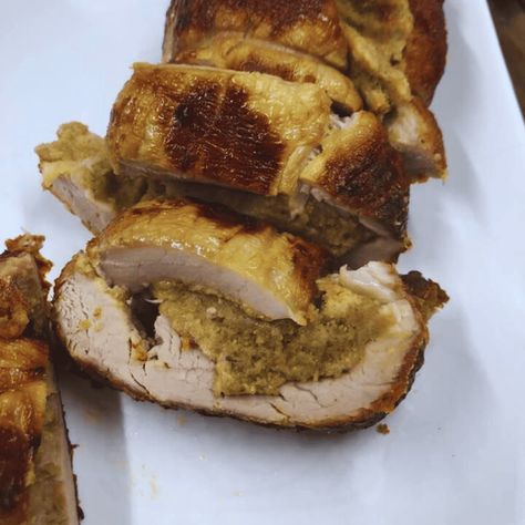 Air Fryer Stuffed Pork Roast - Fork To Spoon Rolled Pork Roast, Stuffed Pork Roast, Leftover Pork Roast, Stuffed Pork Loin, Pork Roast Recipe, Boneless Pork Roast, Rolled Roast, Stuffing Ingredients, Leftover Pork