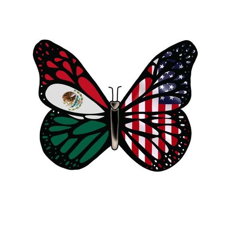 Mexican American Tattoos For Women, Mexican Flag Tattoos For Women, Mexican Flag Drawing, Mexican Flag Tattoos, Pride Butterfly, Msw Graduation, Mexican American Flag, Pinata Ideas, Mexican American Culture