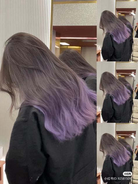 Hair Colour Rose Gold, Hidden Hair Color, Korean Hair Color, Dyed Hair Purple, Hair Color Underneath, Hair Inspiration Long, Hair Color Streaks, Hair Tips Video, Hair Up Styles