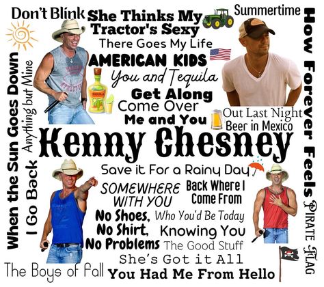 Country Music Tattoos, Kenny Chesney Songs, Country Music Concert Outfit, Kenny Chesney Quotes, Kenney Chesney, Country Playlist, Coffee Designs, Best Country Singers, Country Music Songs