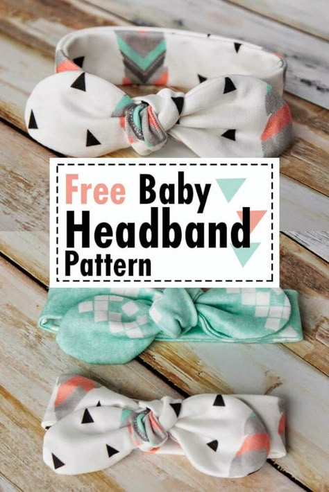 Diy Baby Headbands, Headband Diy, Sewing For Babies, Sew Baby, Sewing For Baby, Diy Bebe, Baby Sewing Projects, Beginner Sewing Projects Easy, Baby Sewing Patterns