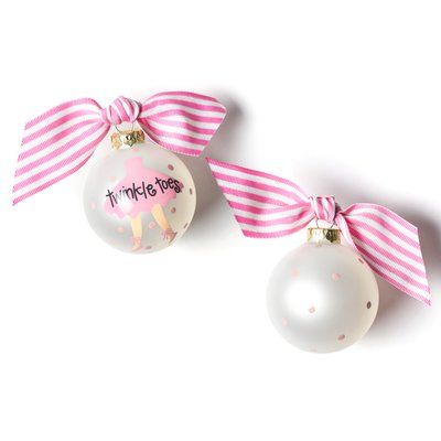 Ballet Ornaments, Tied Ribbon, Twinkle Toes, Glass Ball Ornaments, The Dancer, White Ornaments, Ornament Box, Safe Storage, Personalized Decor