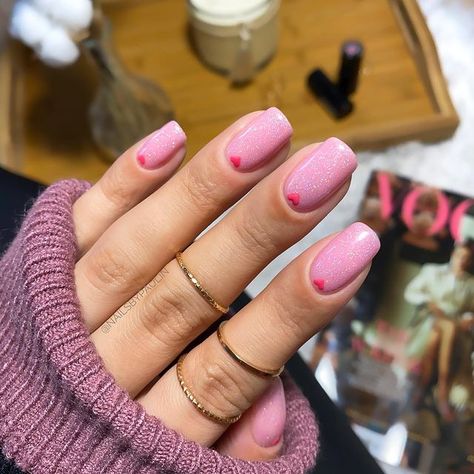 50+ Heart Nails That Stun This Valentine’s Day! - Prada & Pearls Nail Ideas Valentines Day, Nail Ideas Valentines, Gel Nail Colours, Valentines Day Nails, Heart Nail Designs, Heart Nail Art, Nail Shimmer, Nail Designs Valentines, Gel Nail Colors