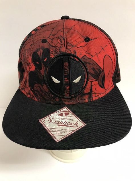 Marvel Deadpool Red Snapback Hat Shows wear, stains. Please see pictures as part of description. (hats-18) Deadpool Clothes, Deadpool Merch, Hugh Jackman Deadpool, Deadpool Theme, Deadpool Outfit, Pastel Galaxy, Deadpool Wolverine, Marvel Deadpool, Batman Joker