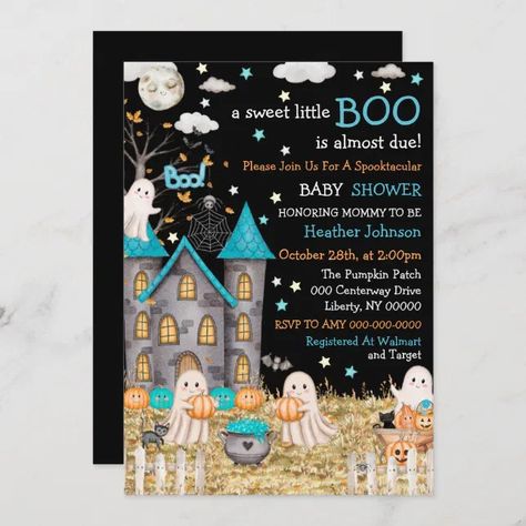 Pastel Halloween Little Boo Boy Baby Shower Invitation | Zazzle Pastel Halloween Gender Reveal, Halloween Gender Reveal, Pastel Halloween, Fun Baby, Baby Shower Fun, Baby Shower Invitations For Boys, Baby Shower Invites For Girl, Baby Shower Gender Reveal, Bundle Of Joy