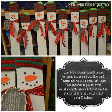 Christmas Projects DONE! Kindergarten Christmas Crafts, Students Christmas, Sparkling Christmas, Christmas Gifts For Parents, Christmas Kindergarten, 4 December, Snowman Gifts, Fence Posts, Christmas School