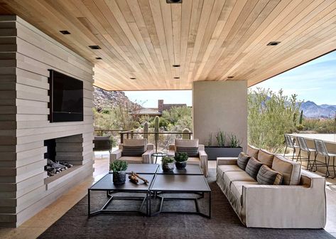 27 Amazing Covered Patio And Porch Design Ideas You'll Love Drewett Works, Modern Cabins, Porch Design Ideas, Mansion Bloxburg, Modern Mansion, Luxe Interiors, Modern Patio, Porch Design, Interiors Design