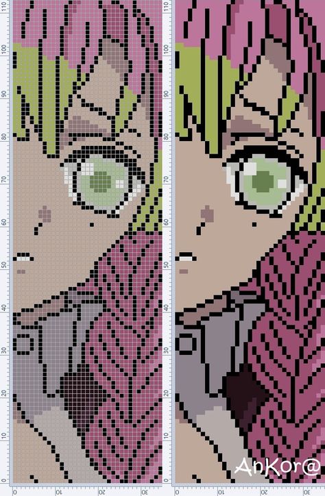 Foto di AnKor@ – 233 foto | VK Pixelart Anime, Cross Stitch Anime, Stitch Anime, Perler Pattern, Pixel Art Templates, Perler Art, Pixel Drawing, Perler Bead Templates, Pixel Art Grid