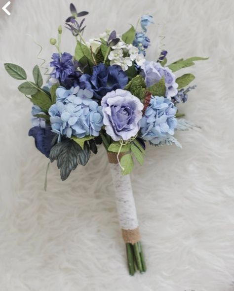 Bridal Bouquet Navy, Blue Sweet Pea, Bouquet Navy Blue, Paper Bridal Bouquet, Prom Flowers Bouquet, Small Wedding Bouquets, Prom Bouquet, Peach Bouquet, Rose Paper