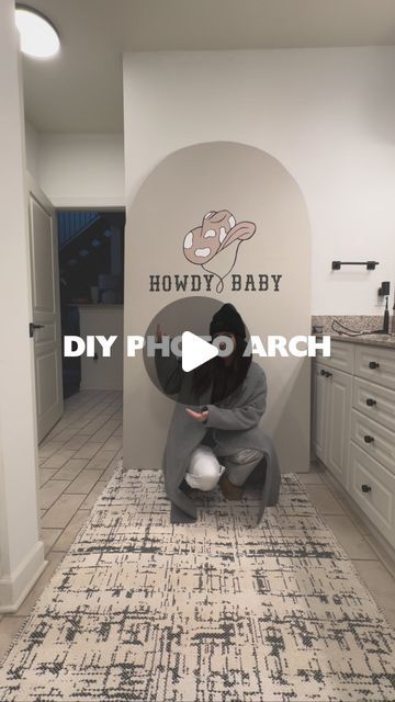 SHAYNA ALNWICK on Instagram: "DIY Photo Wall! 😍 Part 1!  I’m wanted to make this photo wall for my friends baby shower and it’s cowgirl themed so this is what I came up with!  I’m using @dixiebellepaint paint and products! AD The foam board is from @homedepot and the stencils are from @michaelsstores   What do you think so far??? 💕 . . . #babyshower #babyshowerdecorations #babyshowerideas #diyprojects #easydiy #diyphotowall #photowall #partydecor #weddingdecor #birthdaydecor #diydecorations #dbpbrandambassador" Diy Cowboy Backdrop, Western Balloon Arch Cowgirl Party, Cowgirl Birthday Backdrop Ideas, Cowgirl Backdrop Western Theme, Cowboy Baby Shower Backdrop, Foam Board Backdrop Diy, A Little Cowboy Is On His Way Backdrop, Foam Board Diy, Picture Wall Shelf