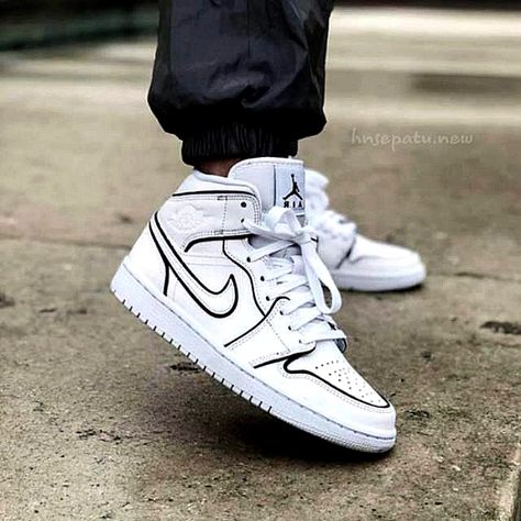 NIKE AIR JORDAN 1 REFLECTIVE WHITE Jordan 1 Mid Iridescent Reflective White, Jordan Yeezy, Nike Air Jordan 1 Mid, Nike Air Jordan 1, Kids Jordans, Air Jordan 1 Mid, Jordan 1 Mid, Womens Size Chart, Air Jordan 1