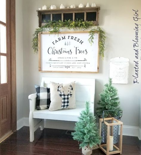 Planted and Blooming Girl: How To Make an Oversized Wall Sign: A DIY Christmas Trees Sign Diy Large Christmas Wall Art, Christmas Wall Art Diy, Diy Christmas Trees, Diy Large Wall Art, Centerpieces Diy, Engineer Prints, Tree Signs, Christmas Centerpieces Diy, Christmas On A Budget