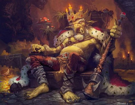 Goblin king Goblin King Art, Monster Models, Warhammer Orks, Goblin Art, Goblin King, Rpg Characters, Digital Art Gallery, Art Resources, Fantasy Portraits