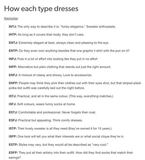 Mbti Fashion Style, Isfp Clothing Style, Isfj Fashion, Entp Fashion, Enfp Fashion, Mbti Fashion, Mbti Style, Personalidad Enfp, Infp Personality Type