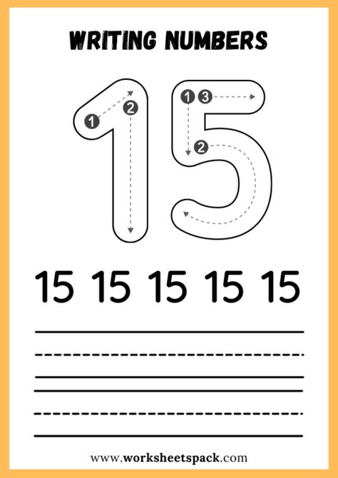 Number 15 Worksheets Preschool, Number 15 Worksheet, Writing Numbers Worksheet, Letter I Worksheet, 25 Number, Worksheet Preschool, 20 Number, Free Printable Numbers, Numbers Worksheet