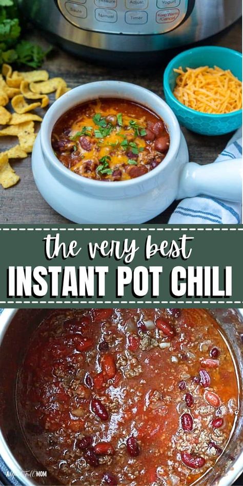 Best Chili Recipe Ever, Beef And Bean Chili, Pressure Cooker Chili, Classic Chili Recipe, Easy Winter Recipes, Instant Pot Chili, Best Chili Recipe, Hearty Comfort Food, Easy Chili