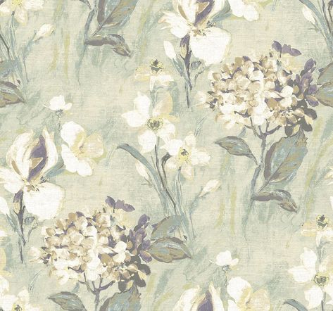 Classic Wallpaper Pattern, New Classic Design, Florals Wallpaper, Hydrangea Wallpaper, Hydrangea Colors, Hijab Designs, Classic Wallpaper, W Wallpaper, Damask Wallpaper