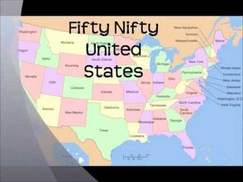 Fifty Nifty Song and Lyrics (Hahaha - this is how I learned the names of the states) United States Song, States Song, Teaching Maps, State Song, Brain Puzzle, Flat Stanley, Geography Games, 3rd Grade Social Studies, Song With Lyrics