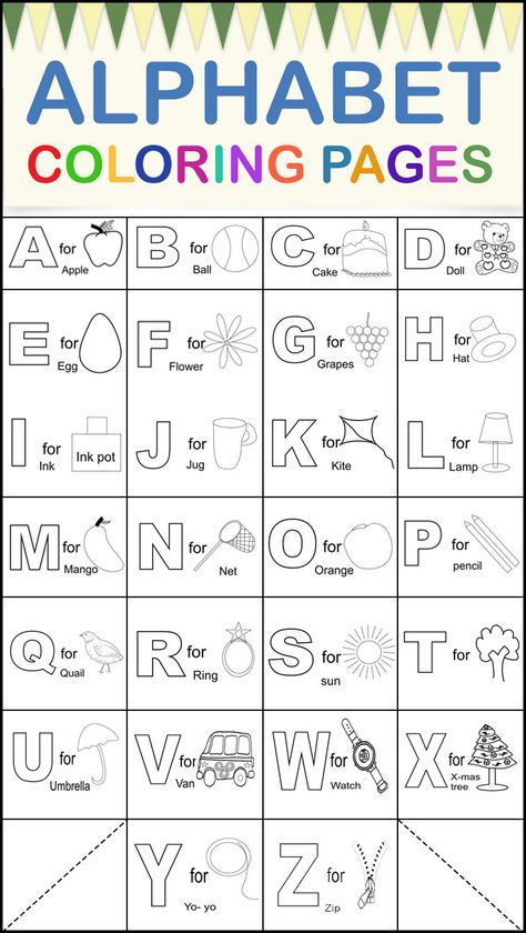 Alphabet Coloring Worksheets, Alphabet Coloring Sheets, Ingles Kids, Alphabet Writing Practice, Printable Alphabet Worksheets, Kindergarten Phonics Worksheets, Abc Worksheets, Learn The Alphabet, Abc Coloring Pages