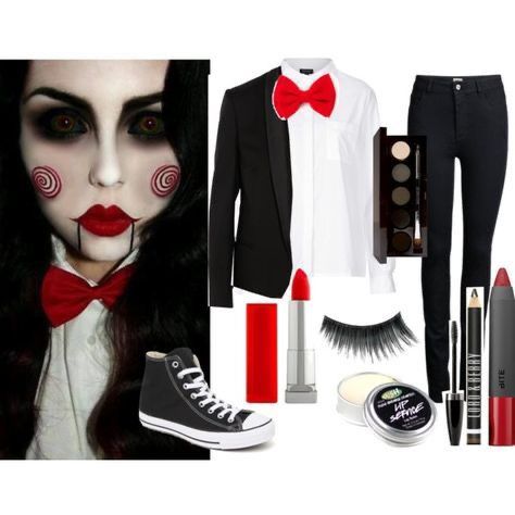 Halloween Saw Costume, Saw Girl Costume, Girl Jigsaw Costume, Saw Halloween Costume, Saw Costume, Saw Makeup, Jigsaw Makeup, Jigsaw Costume, Jigsaw Halloween