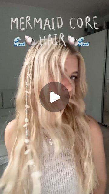 ангелина on Instagram: "This would definitely be my hairstyle if I were a mermaid   #mermaidhair #mermaid #hairtutorial #hairstyles #diy #hairdiy #heatlesswaves #heatlesscurls #explorepage #reels" Mermaid Hair Aesthetic, Mermaid Hairstyles, My Hairstyle, Heatless Waves, Hairstyles Diy, Mermaid Vibes, Craft Board, Mermaid Diy, Mermaid Tale