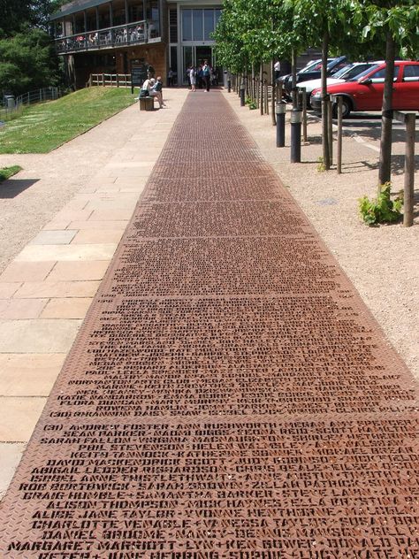 Solar Canopy, Environmental Graphics Signage, Paving Pattern, Donor Wall, Paving Design, Wall Text, Bridge Design, Main Entrance, Environmental Graphics