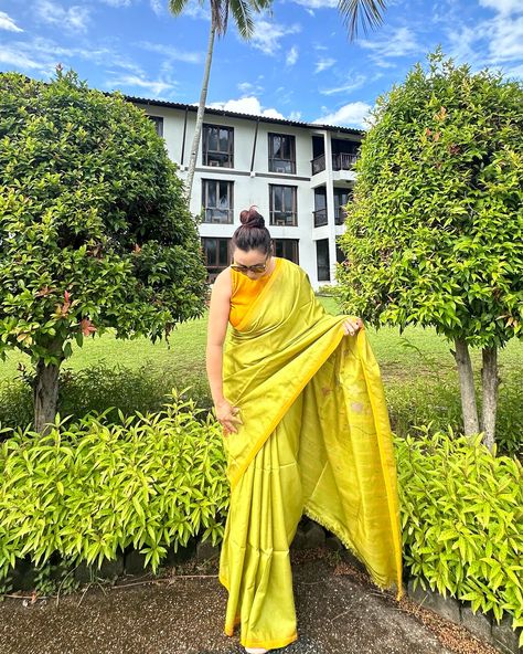 A “lime green” or “chartreuse green.” This shade of green is bright and vibrant, often associated with freshness and energy. It has a slight yellow undertone, making it a perfect choice for a lively and summery look. An elegant summer perfect saree. Fabric: Silk Type: Moirangphee Saree Colour: Lime Green Blouse: Mustard yellow (sizes available in 32/34/36/38/40) For more details WhatsApp : 8779541862 #nupibynivedita #nupisarees #saree #sareefashion #sareelove😍 #sareelover #sareeblousedesig...