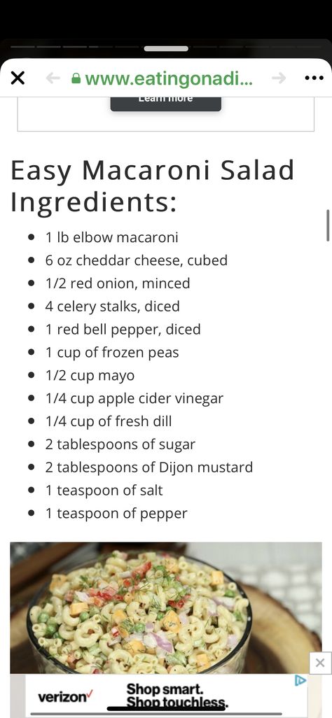 Salad Ingredients List, Macaroni Salad Ingredients, Best Egg Salad Recipe, Easy Macaroni Salad, Marinated Cucumbers, Different Salads, Easy Macaroni, Mexican Salads, Protein Salad