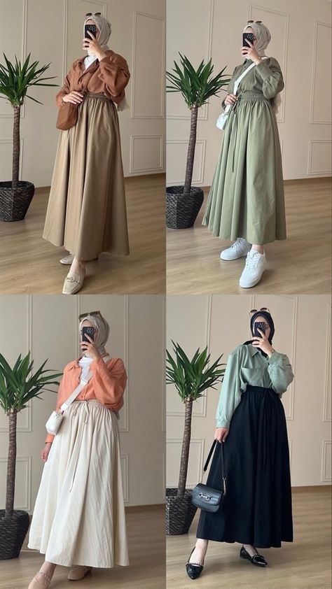 Trendy Hijab Outfits, Muslimah Fashion Casual, Stylish Outfits Casual, Estilo Hijab, Modest Casual Outfits, Stile Hijab, Color Combos Outfit, Modesty Outfits, Color Combinations For Clothes