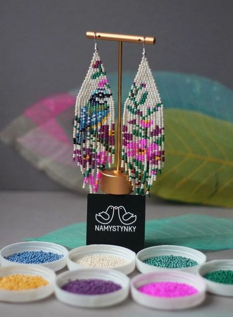 60 amazing and unique crochet 🧶 ladies garrny square ideas #BeadingPatterns #PerlerBeadPatterns #FuseBeadPatterns How To Make Beaded Earrings, Diy Beaded Earrings Tutorials, Seed Bead Earrings Diy, Fringe Earring Pattern, Flower Beaded Earrings, Beaded Flower Earrings, Miyuki Earrings, Seed Beads Diy, Fringe Beaded Earrings