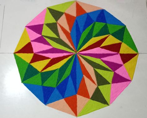 3d Rangoli Designs, Rangoli Designs Latest Unique, 3d Rangoli, Unique Rangoli, Rangoli Designs Latest, Simple Rangoli Border Designs, Rangoli Borders, Big Rangoli Designs, New Rangoli Designs