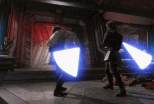 art animated GIF Anakin Vs Obi Wan, Star Wars Trivia, Star Wars Gif, Star Wars Facts, Dancing Gif, Star Wars Film, Ewan Mcgregor, Ahsoka Tano, Carrie Fisher