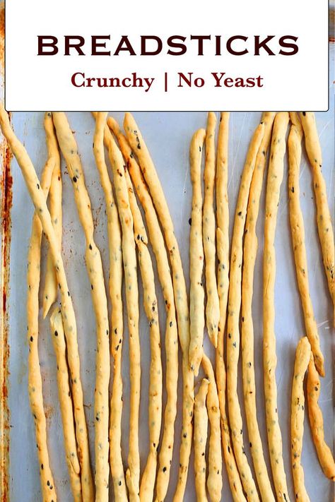 Breadsticks Without Yeast, Breadsticks No Yeast, Quick Breadsticks, Yeast Breadsticks, Salty Snack Recipes, Breadsticks Easy, Easy Dinners For Kids, Homemade Breadsticks, Kid Friendly Meals Easy