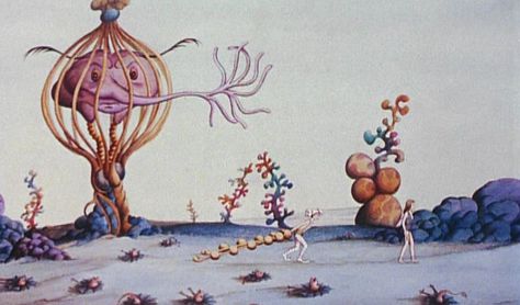 One of the many tantalizing environments on planet Ygam--Fantastic Planet Fantastic Planet, The Holy Mountain, Weird Fiction, Planets Wallpaper, Sci Fi Films, Sci Fi Movies, Film Stills, Stop Motion, Aliens