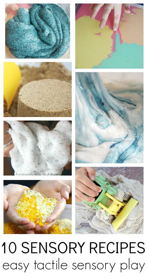 Quick and simple sensory play recipes for toddler, preschool, kindergarten, and grade school age kids to explore their tactile senses! Make sensory play recipes using flour, cornstarch, rice, soap, shaving cream, and sand! easy sensory activities that kids love. Messy sensory play. Art Projects For Kids Preschool, Tactile Sensory Activities, Easy Art Projects For Kids, Sensory Recipes, Babies Activities, Sensory Play Recipes, Sensory Play Ideas, Tactile Activities, Tactile Sensory