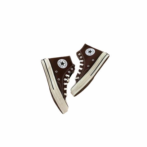 Brown Converse Png, Coraline Wardrobe, Monochrome Moodboard, Polyvore Aesthetic, Sneakers Png, Aesthetic Pngs, Converse 70s, Brown Converse, Pngs For Moodboards