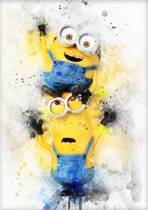 Minion Background, Minion Wallpaper Hd, Minion Wallpaper Iphone, Cute Minions Wallpaper, Minion Photos, Watercolour Splash, Minion Art, Wallpaper Cartoon, Minions Love