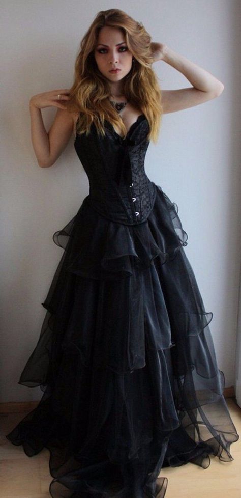 Elegant Prom Dresses Black, Corset Black Dress, Black Dress Wedding, Corset Prom Dresses, Goth Prom Dress, Gothic Prom Dress, Goth Prom, Black Corset Dress, Lace Sweetheart Wedding Dress