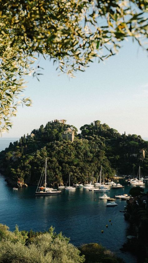 Portofino Italy Wallpaper, Island Aesthetic Wallpaper, Portofino Aesthetic, Plakat Design Inspiration, Portofino Italy, Pretty Landscapes, Summer Dream, City Aesthetic, Pretty Places