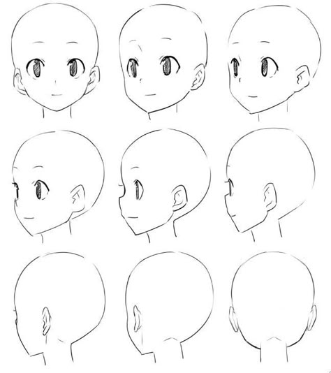 Draw Chibi, Manga Tutorial, Drawing Tutorial Face, Manga Drawing Tutorials, Anime Head, Drawing Faces, 캐릭터 드로잉, Digital Painting Tutorials, Anime Drawings Tutorials